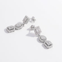 Load image into Gallery viewer, 925 Sterling Silver Inlaid Zircon Earrings