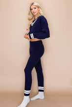 Load image into Gallery viewer, Navy Sweater and Pants Set