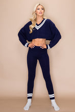 Load image into Gallery viewer, Navy Sweater and Pants Set