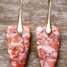 Load image into Gallery viewer, Natural Stone Geometric Shape Earrings