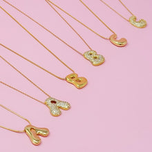 Load image into Gallery viewer, Crystal Bubble Initial Necklace