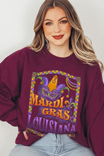 Load image into Gallery viewer, Louisiana Mardi Gras Graphic Fleece Sweatshirts