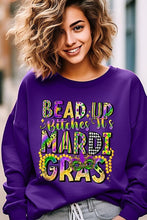 Load image into Gallery viewer, Bead Up Bitches It's Mardi Gras Fleece Sweatshirts
