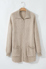 Load image into Gallery viewer, Jet Stream Collared Drop Shoulder Button Up Cardigan with Pocket