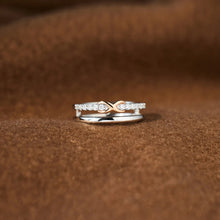 Load image into Gallery viewer, Double-Layered Zircon 925 Sterling Silver Ring