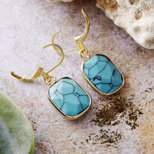 Load image into Gallery viewer, Copper Natural Stone Dangle Earrings