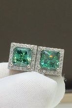 Load image into Gallery viewer, 2 Carat Moissanite Square Stud Earrings