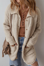 Load image into Gallery viewer, Jet Stream Collared Drop Shoulder Button Up Cardigan with Pocket