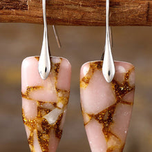 Load image into Gallery viewer, Natural Stone Geometric Shape Earrings