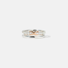 Load image into Gallery viewer, Double-Layered Zircon 925 Sterling Silver Ring