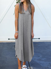Load image into Gallery viewer, Full Size V-Neck Midi Tank Dress