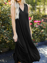 Load image into Gallery viewer, Full Size V-Neck Midi Tank Dress