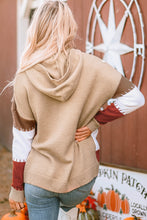 Load image into Gallery viewer, Color Block Kangaroo Pocket Hooded Sweater