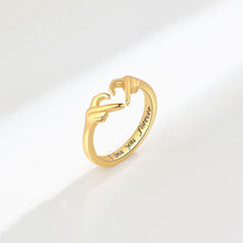 Load image into Gallery viewer, Hand Heart Shape 925 Sterling Silver Open Ring