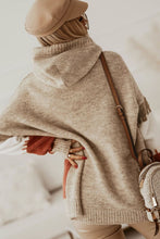 Load image into Gallery viewer, Color Block Kangaroo Pocket Hooded Sweater