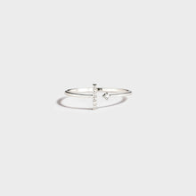 Load image into Gallery viewer, T Shape Inlaid Zircon 925 Sterling Silver Open Ring