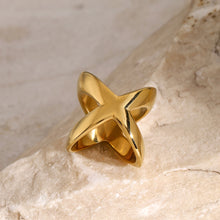 Load image into Gallery viewer, 18K Gold-Plated Crisscross Ring