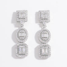 Load image into Gallery viewer, 925 Sterling Silver Inlaid Zircon Earrings