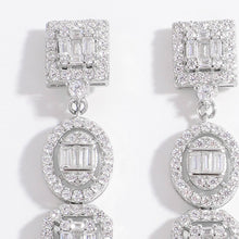 Load image into Gallery viewer, 925 Sterling Silver Inlaid Zircon Earrings