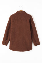 Load image into Gallery viewer, Red Clay Faux Shearling Teddy Bear Jacket