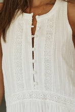 Load image into Gallery viewer, Half Button Sleeveless Mini Dress
