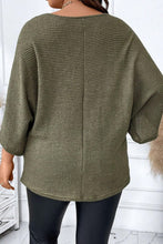 Load image into Gallery viewer, Plus Size Waffle-Knit V-Neck Blouse