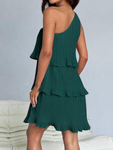 Load image into Gallery viewer, Layered Single Shoulder Mini Dress
