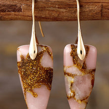 Load image into Gallery viewer, Natural Stone Geometric Shape Earrings
