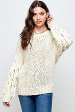 Load image into Gallery viewer, HANDMADE CONTRAST POCK SLEEVES SWEATER
