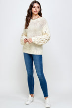 Load image into Gallery viewer, HANDMADE CONTRAST POCK SLEEVES SWEATER
