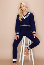 Load image into Gallery viewer, Navy Sweater and Pants Set
