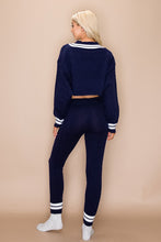 Load image into Gallery viewer, Navy Sweater and Pants Set
