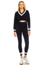 Load image into Gallery viewer, Navy Sweater and Pants Set
