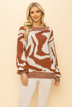 Load image into Gallery viewer, Zebra Jacq Sweater Top
