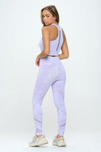 Load image into Gallery viewer, Seamless Two Piece Yoga mineral washed active set
