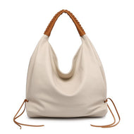 Women hobo bag metallic beige