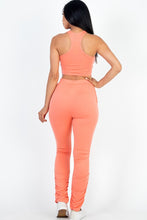 Load image into Gallery viewer, Crop Top &amp; Ruched Drawstring Pants Set
