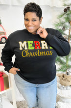 Load image into Gallery viewer, Merry Christmas Ideal Chenille Sweatshirt
