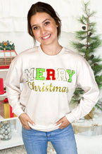 Load image into Gallery viewer, Merry Christmas Ideal Chenille Sweatshirt
