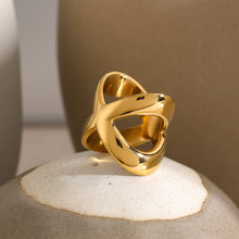 Load image into Gallery viewer, 18K Gold-Plated Crisscross Ring
