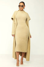 Load image into Gallery viewer, ATHINA SKIM TWO PCS CARDIGAN DRESS SET
