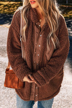 Load image into Gallery viewer, Red Clay Faux Shearling Teddy Bear Jacket
