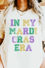 Load image into Gallery viewer, IN MY MARDI GRAS ERA OVERSIZED GRAPHIC TEE
