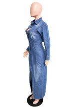 Load image into Gallery viewer, WOMEN FASHION DENIM LONG MAXI DRESS
