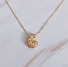 Load image into Gallery viewer, Crystal Bubble Initial Necklace
