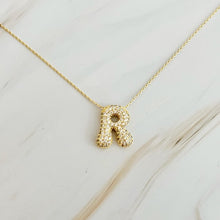 Load image into Gallery viewer, Crystal Bubble Initial Necklace
