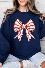 Load image into Gallery viewer, Christmas Tree Cake Bow Graphic Fleece Sweatshirts
