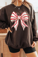 Load image into Gallery viewer, Christmas Tree Cake Bow Graphic Fleece Sweatshirts
