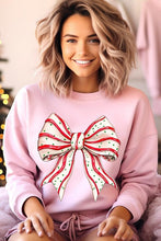 Load image into Gallery viewer, Christmas Tree Cake Bow Graphic Fleece Sweatshirts
