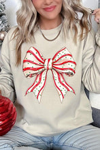 Load image into Gallery viewer, Christmas Tree Cake Bow Graphic Fleece Sweatshirts
